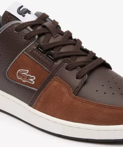 Sneakers Court Cage Homme En Mix Matieres | Lacoste Outlet