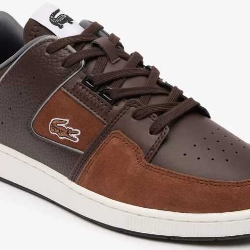 Sneakers Court Cage Homme En Mix Matieres | Lacoste Outlet