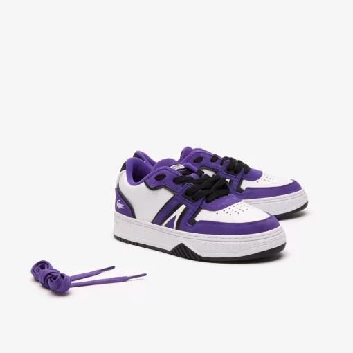 Sneakers L001 Femme En Cuir Enduit | Lacoste Discount