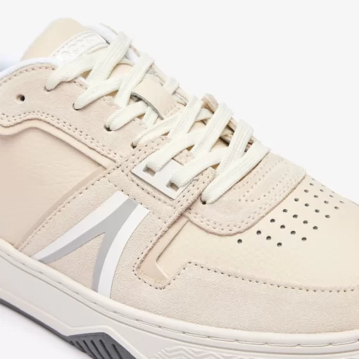 Sneakers L001 Homme En Cuir Et Cuir Velours | Lacoste Online