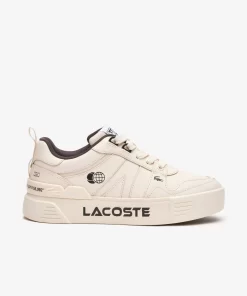 Sneakers L002 Femme En Cuir Avec Marquage | Lacoste Discount