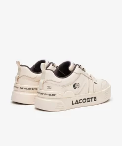 Sneakers L002 Femme En Cuir Avec Marquage | Lacoste Discount