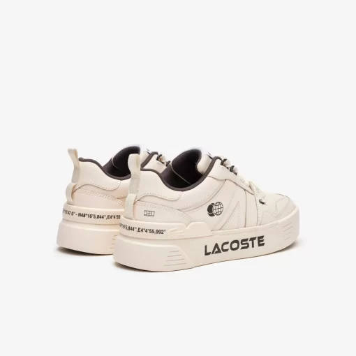 Sneakers L002 Femme En Cuir Avec Marquage | Lacoste Discount