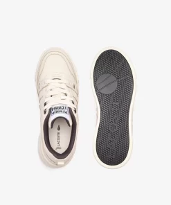 Sneakers L002 Femme En Cuir Avec Marquage | Lacoste Discount