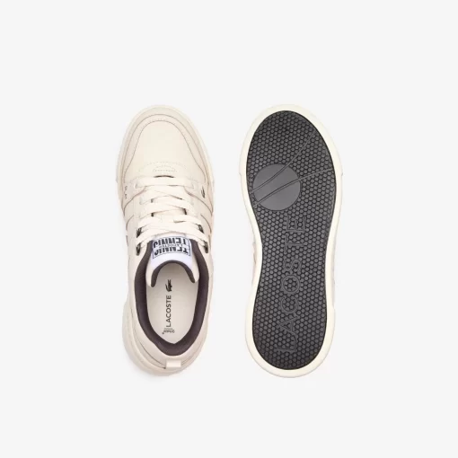 Sneakers L002 Femme En Cuir Avec Marquage | Lacoste Discount