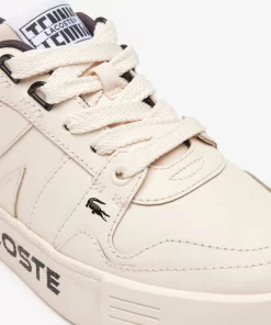 Sneakers L002 Femme En Cuir Avec Marquage | Lacoste Discount