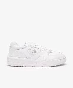 Sneakers Lineshot Femme En Cuir Talon Sigle | Lacoste Fashion