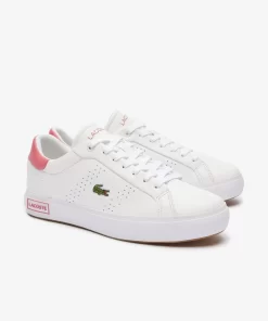 Sneakers Powercourt 2.0 Femme En Cuir Contraste | Lacoste Hot