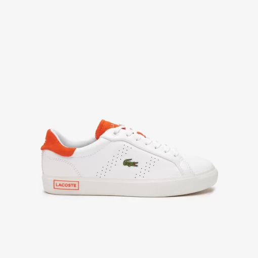 Sneakers Powercourt 2.0 Femme En Cuir Orange | Lacoste Clearance