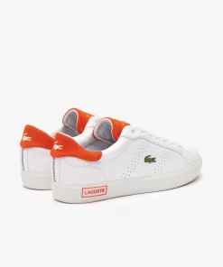 Sneakers Powercourt 2.0 Femme En Cuir Orange | Lacoste Clearance