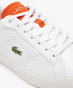 Sneakers Powercourt 2.0 Femme En Cuir Orange | Lacoste Clearance