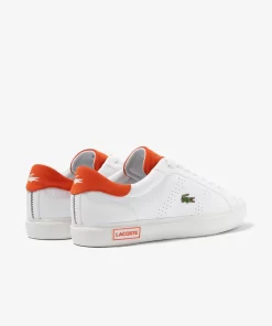 Sneakers Powercourt 2.0 Homme En Cuir Orange | Lacoste Fashion