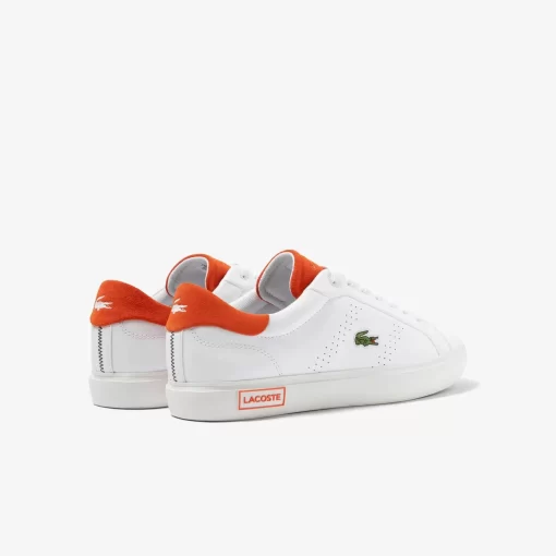 Sneakers Powercourt 2.0 Homme En Cuir Orange | Lacoste Fashion