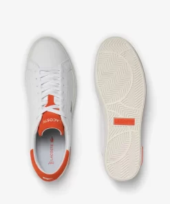 Sneakers Powercourt 2.0 Homme En Cuir Orange | Lacoste Fashion