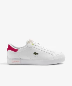 Sneakers Powercourt Femme En Cuir | Lacoste Sale