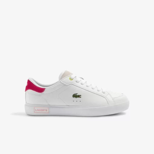 Sneakers Powercourt Femme En Cuir | Lacoste Sale