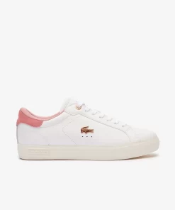 Sneakers Powercourt Femme En Cuir | Lacoste Discount