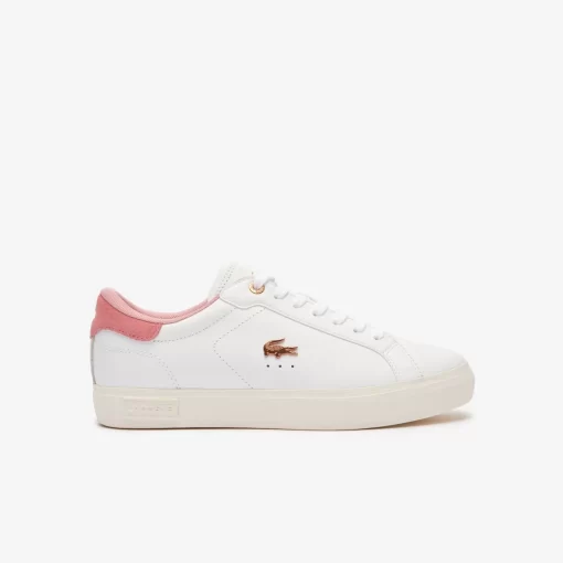 Sneakers Powercourt Femme En Cuir | Lacoste Discount