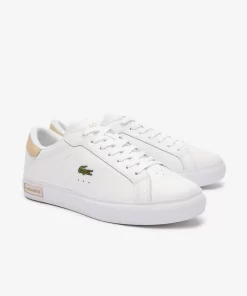 Sneakers Powercourt Femme En Cuir | Lacoste Discount