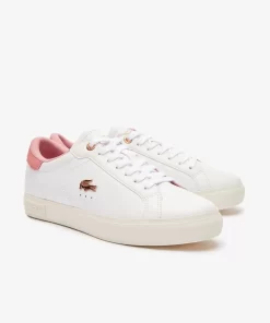 Sneakers Powercourt Femme En Cuir | Lacoste Discount