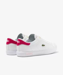 Sneakers Powercourt Femme En Cuir | Lacoste Sale