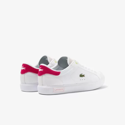 Sneakers Powercourt Femme En Cuir | Lacoste Sale