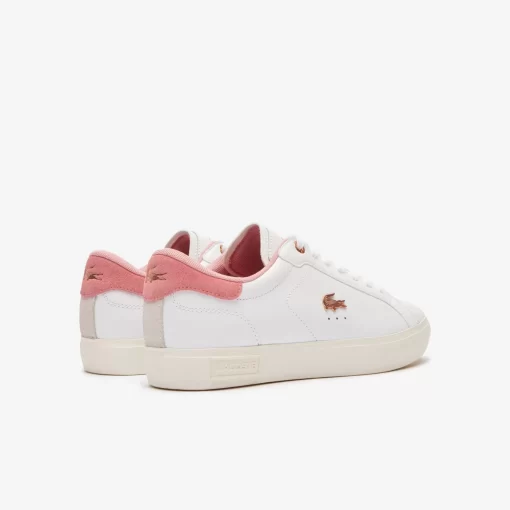 Sneakers Powercourt Femme En Cuir | Lacoste Discount