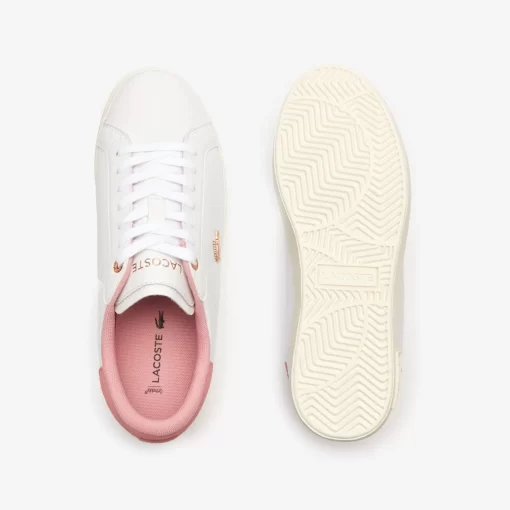 Sneakers Powercourt Femme En Cuir | Lacoste Discount