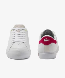 Sneakers Powercourt Femme En Cuir | Lacoste Sale