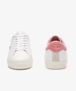 Sneakers Powercourt Femme En Cuir | Lacoste Discount