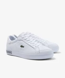 Sneakers Powercourt Femme En Cuir Aux Details Etudies | Lacoste Cheap