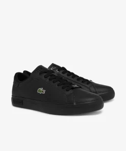 Sneakers Powercourt Homme En Cuir Brun | Lacoste Shop