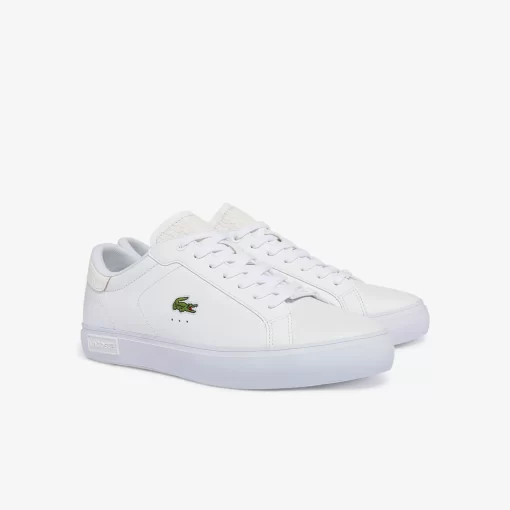 Sneakers Powercourt Homme En Cuir Brun | Lacoste Outlet