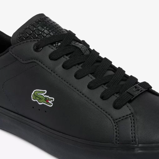 Sneakers Powercourt Homme En Cuir Brun | Lacoste Shop