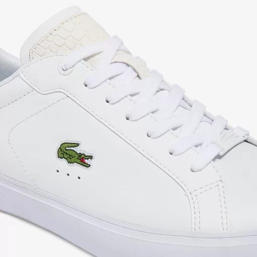 Sneakers Powercourt Homme En Cuir Brun | Lacoste Outlet