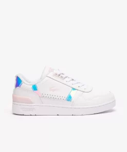 Sneakers T-Clip Femme En Cuir A Details Pastel | Lacoste Best