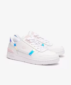 Sneakers T-Clip Femme En Cuir A Details Pastel | Lacoste Best