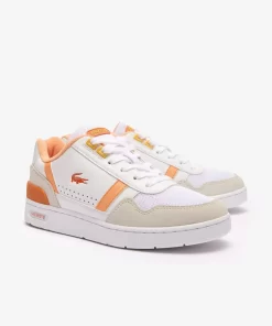 Sneakers T-Clip Femme En Cuir Avec Detail Au Talon | Lacoste Sale