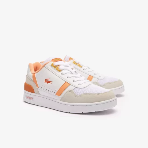 Sneakers T-Clip Femme En Cuir Avec Detail Au Talon | Lacoste Sale