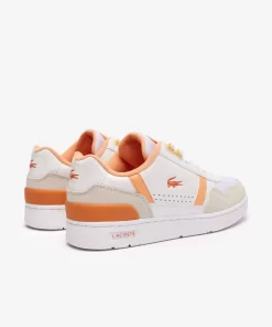 Sneakers T-Clip Femme En Cuir Avec Detail Au Talon | Lacoste Sale