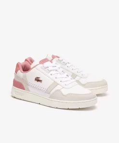 Sneakers T-Clip Femme En Cuir Contraste | Lacoste Shop