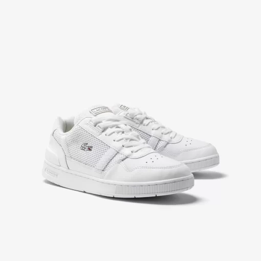 Sneakers T-Clip Femme En Cuir Avec Details | Lacoste Clearance