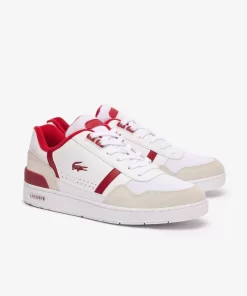 Sneakers T-Clip Homme En Cuir Contraste | Lacoste Sale