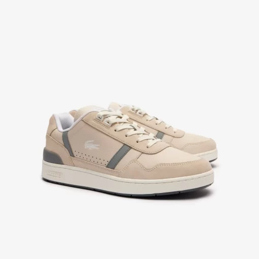 Sneakers T-Clip Homme En Cuir Ton Sur Ton | Lacoste Sale