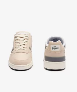 Sneakers T-Clip Homme En Cuir Ton Sur Ton | Lacoste Sale