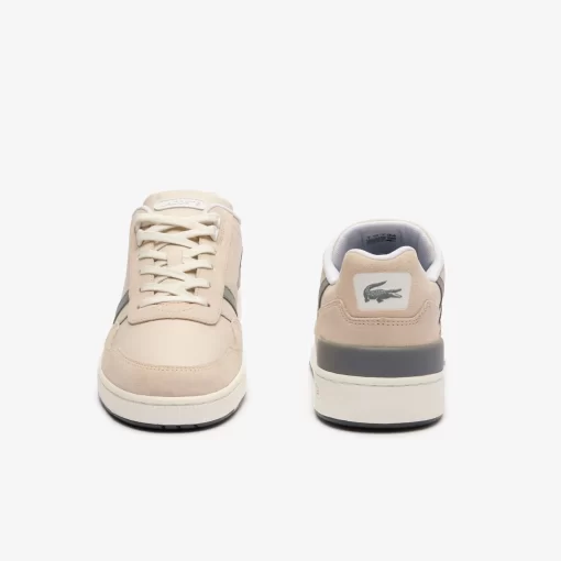 Sneakers T-Clip Homme En Cuir Ton Sur Ton | Lacoste Sale