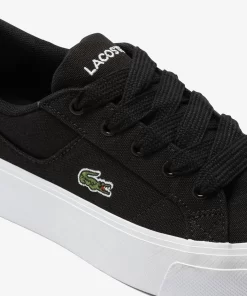 Sneakers Ziane Platform Femme En Textile | Lacoste Clearance