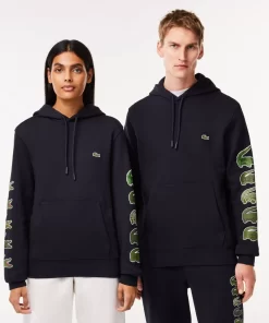 Sweatshirt A Capuche Avec Crocodiles Contrastes | Lacoste Online