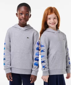 Sweatshirt A Capuche Avec Crocodiles Contrastes | Lacoste Flash Sale