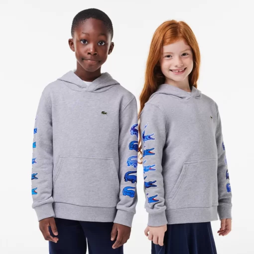 Sweatshirt A Capuche Avec Crocodiles Contrastes | Lacoste Flash Sale